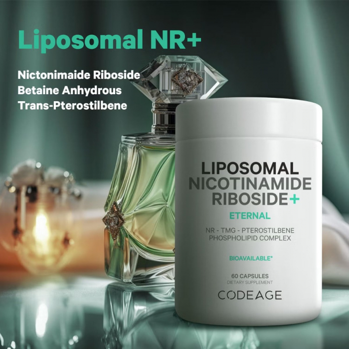 Codeage Liposomal Nicotinamide Riboside+, Nr+ Nicotinamida Lipozomala Ribozida + Tmg Si Pterostilben, 60 Cps [6]