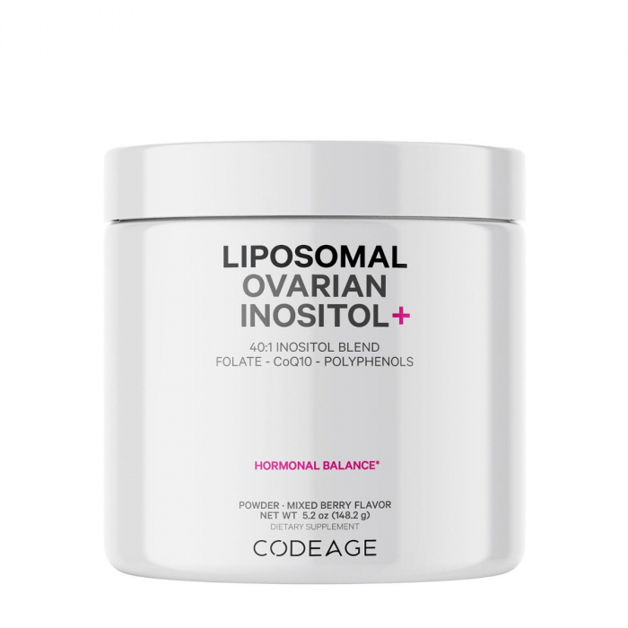 Codeage Liposomal Ovarian Inositol+ - Mixed Berry , Myo-Inozitol Ovarian cu Coenzima Q10 cu Aroma de Fructe de Padure, 148.2 g [6]
