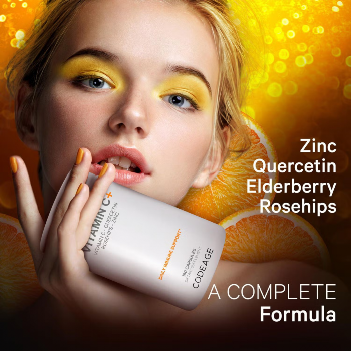 Codeage Liposomal Vitamin C, Vitamina C Liposomala - Formula Avansata Pentru Absorbtie Superioara, 180 Cps [6]