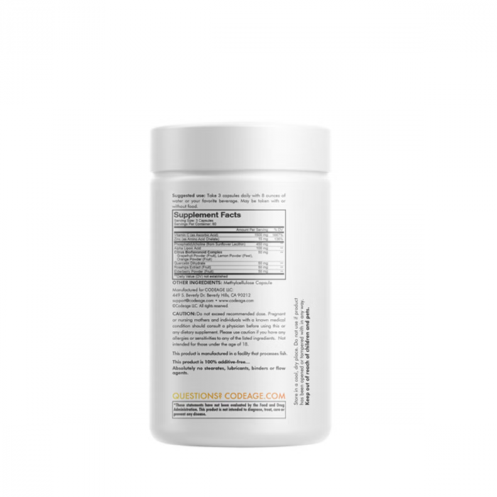 Codeage Liposomal Vitamin C, Vitamina C Liposomala - Formula Avansata Pentru Absorbtie Superioara, 180 Cps [2]