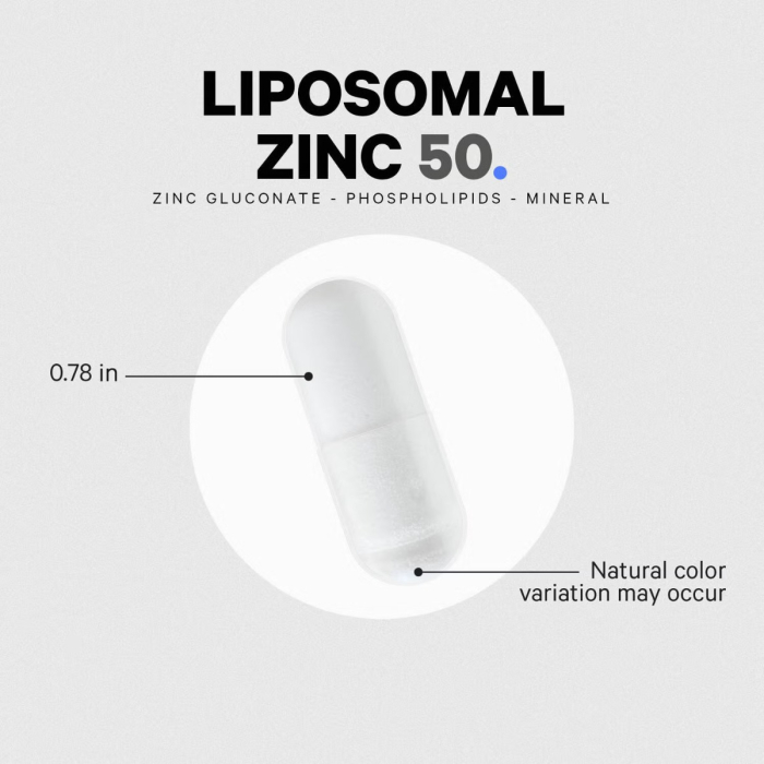 Codeage Liposomal Zinc 50+, Zinc Lipozomal 50+ Complex De Fosfolipide, 100 Cps [10]