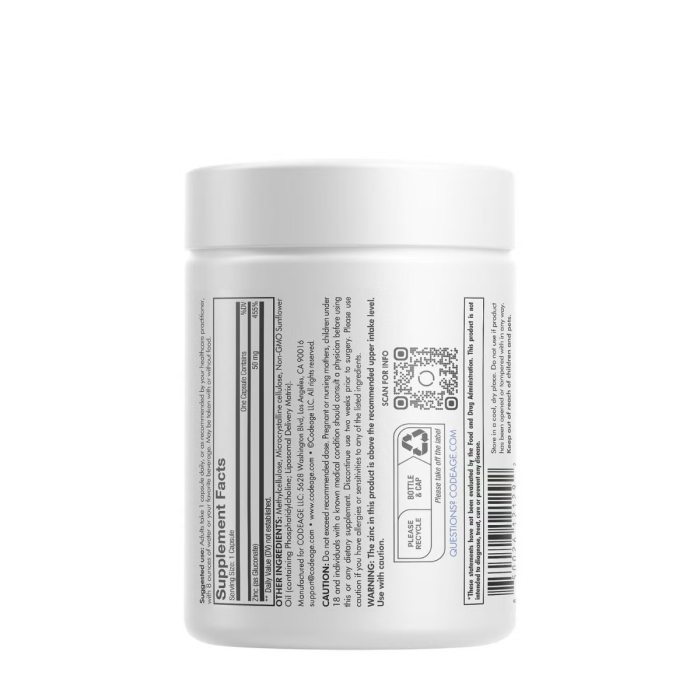 Codeage Liposomal Zinc 50+, Zinc Lipozomal 50+ Complex De Fosfolipide, 100 Cps [2]
