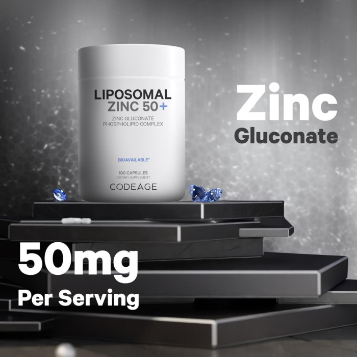 Codeage Liposomal Zinc 50+, Zinc Lipozomal 50+ Complex De Fosfolipide, 100 Cps [5]