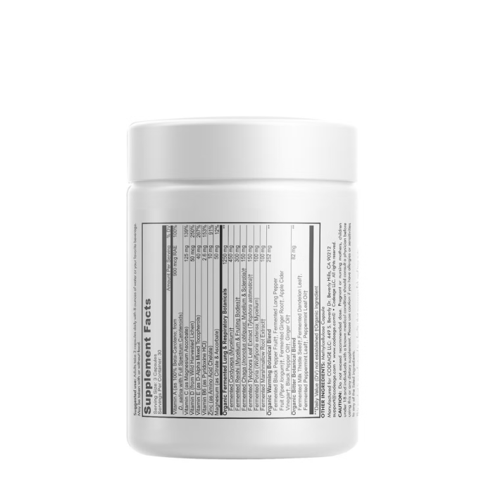 Codeage Lungs Vitamins, Formula Complexa Pentru Imbunatatirea Respiratiei, 90 Cps [2]