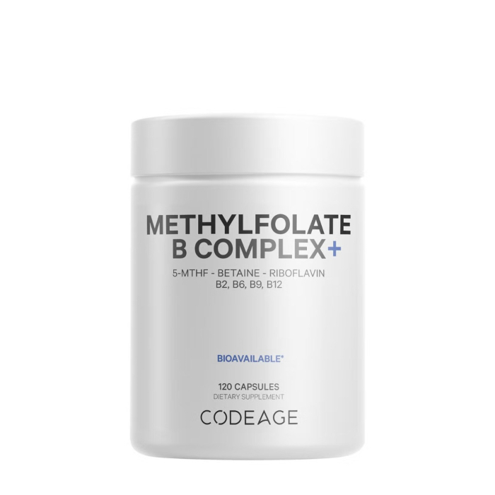 Codeage Methylfolate B Complex, Forma Bioactiva B Complex Pentru Energie, Metabolism Si Sanatate Celulara, 120 Cps [1]