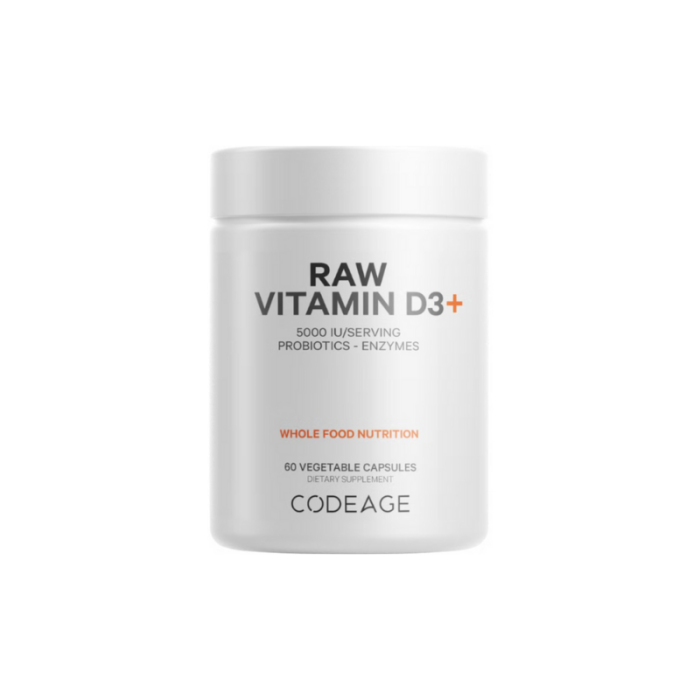 Codeage Raw Vitamin D3, Vitamina D3 (5000 Iu) Naturala Din Saccharomyces Cerevisiae, 60 Cps [1]