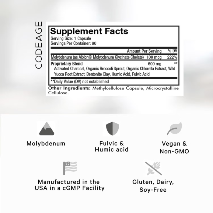 Codeage Universal Binder + Full Spectrum, Formula Pentru Eliminarea Toxinelor Si Sustinerea Microbiomului, 90 Cps [4]