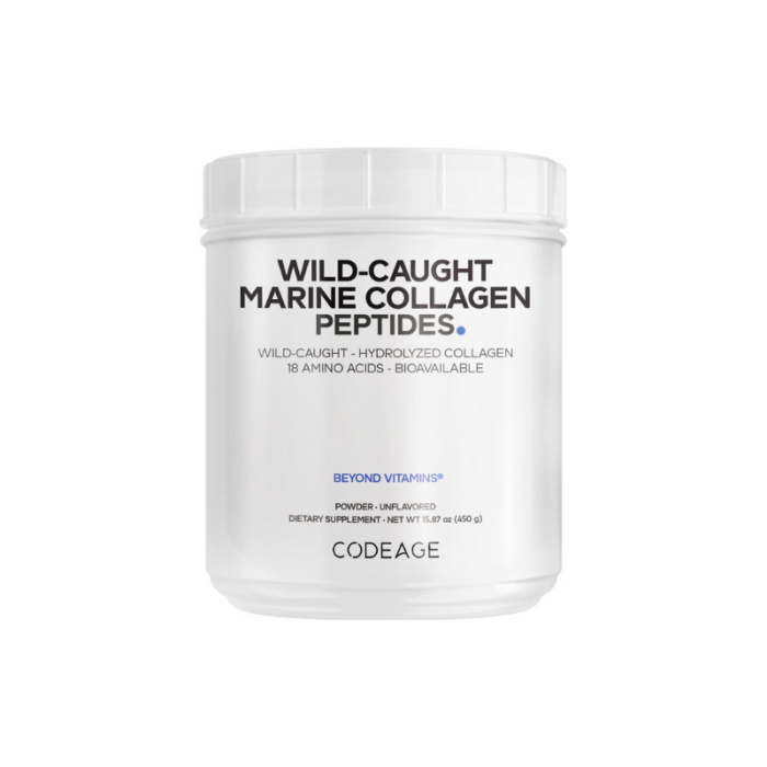 Codeage Wild-caught Marine Hydrolyzed Collagen Peptides Powder Type I And Iii, Colagen Marin Din Pesti Salbatici Tip I Si Iii, 450 G [1]