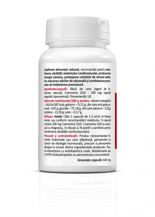Coenzima Q10 (Energie si protectie cardiovasculara in fiecare zi) *60 cps [2]