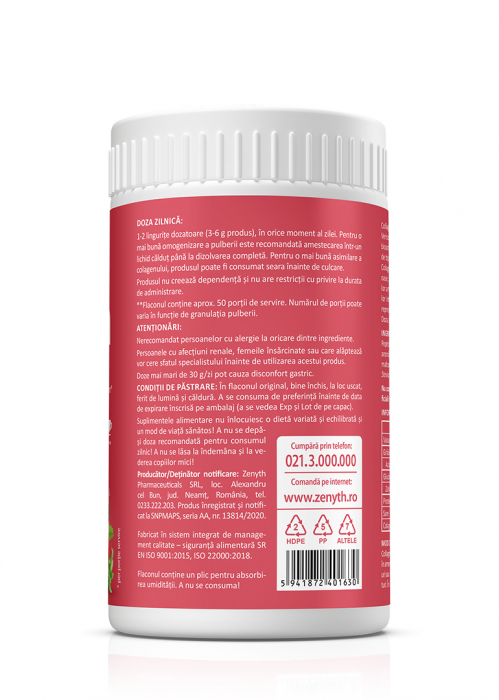 Colagen tip I si III Verisol® (riduri,par,unghii,articulatii) * 150 g (capsuni-50 portii) [2]