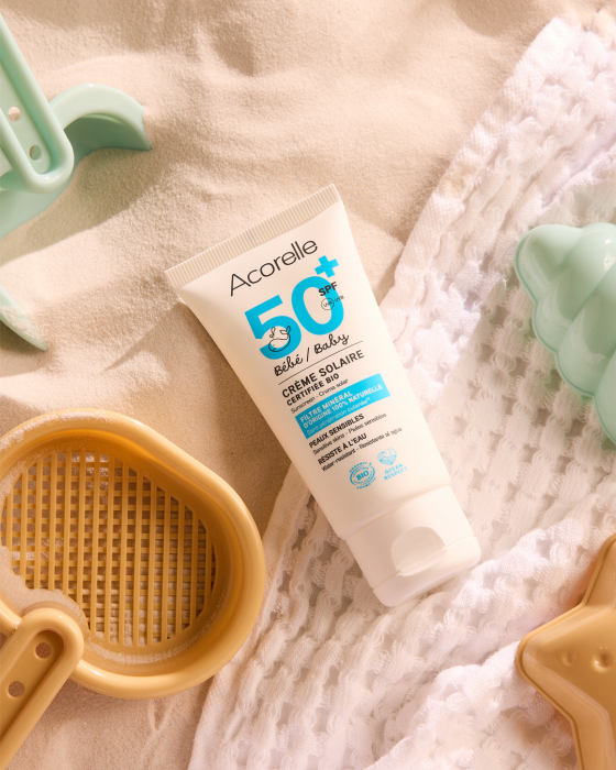 Crema BIO protectie solara pentru bebelusi SPF50, fara parfum Acorelle [2]