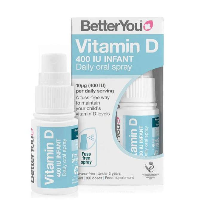 D400 Infant Vitamin D Oral Spray (15 ml), BetterYou [1]