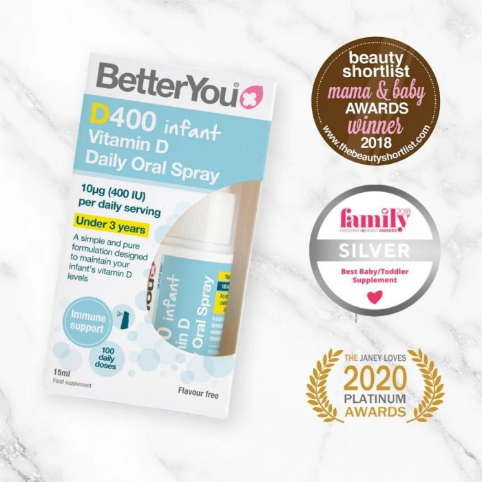 D400 Infant Vitamin D Oral Spray (15 ml), BetterYou [3]