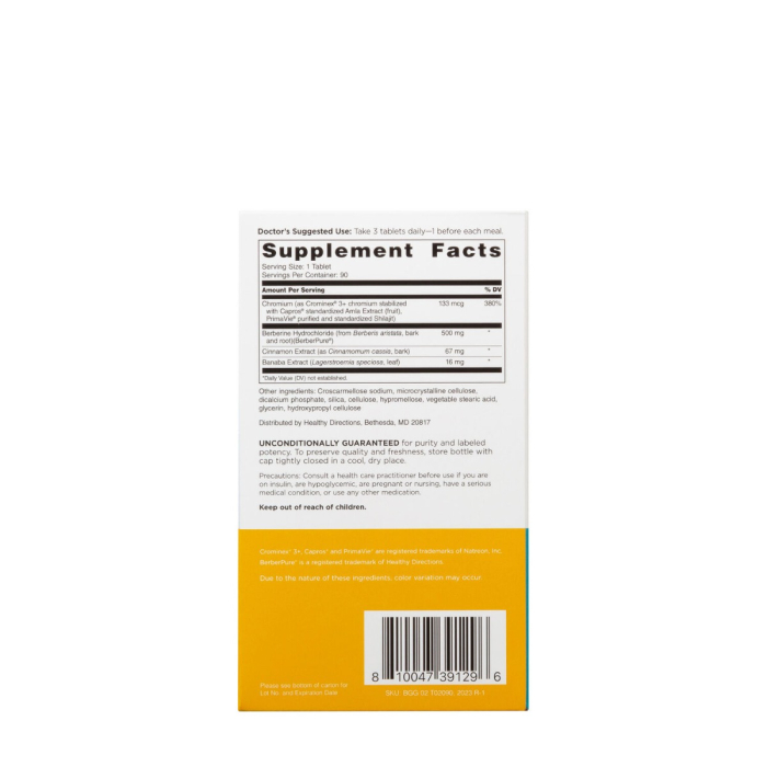 Doctorâ€™s Preferred Glucogold With Berberine, Formula Avansata Pentru Reducerea Glicemiei Cu Berberina, 90 Tb [3]