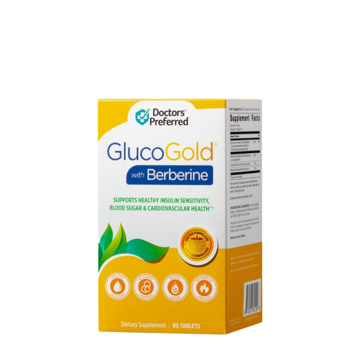 Doctorâ€™s Preferred Glucogold With Berberine, Formula Avansata Pentru Reducerea Glicemiei Cu Berberina, 90 Tb [2]