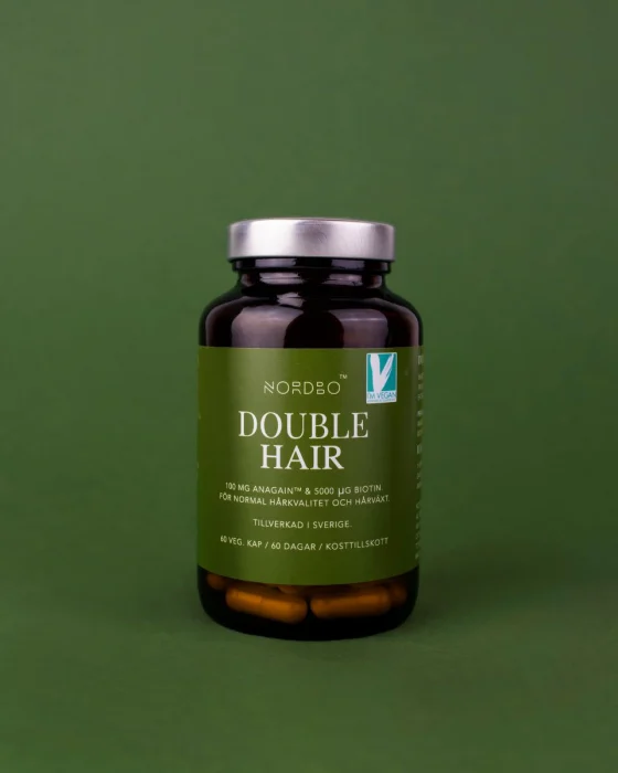 Double Hair (Complex de Biotina) NORDBO - Regenerare Par - Vegan - 60 capsule [3]
