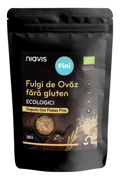 Fulgi de Ovaz Ecologici Fini fara Gluten 250g Niavis [1]