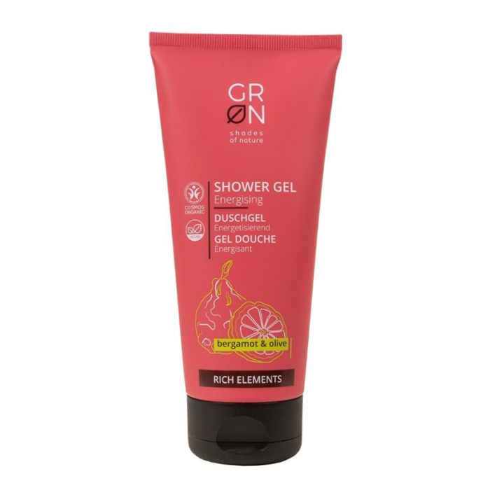 Gel de dus energizant Bio Organic Rich Elements cu masline si bergamota (200ml), GRN Shades of Nature [1]