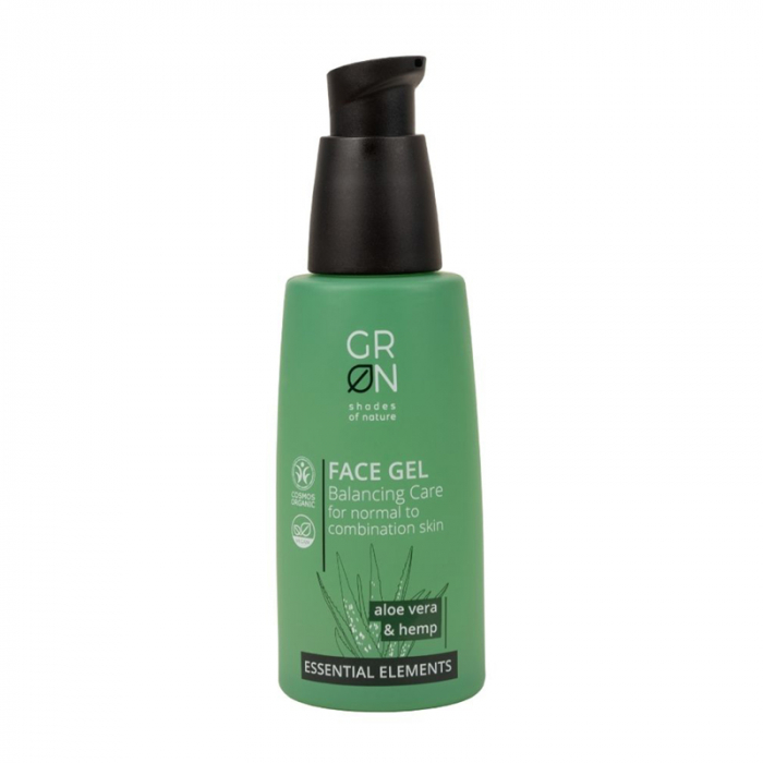 Gel de fata ingrijire echilibrata Bio Organic Essential Elements cu canepa si aloe vera (50ml), GRN Shades of Nature [1]