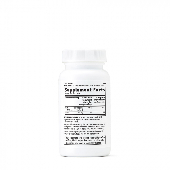 Gnc Acid Folic 1000 Mcg, 100 Tb [2]