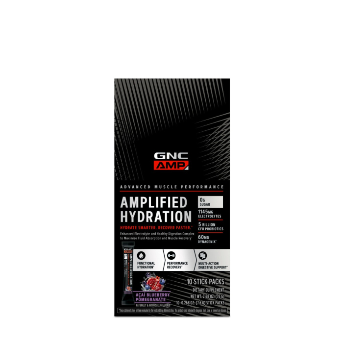  Gnc Amp Amplified Hydration, Electroliti Cu Aroma De Acai, Afine Si Rodie, 7.51 G [3]