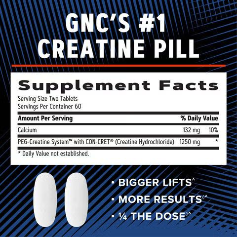 Gnc Amp Creatine Hcl 189, Creatina Hidroclorid Cu Administrare Si Absorbtie Rapida, 120 Tb [5]