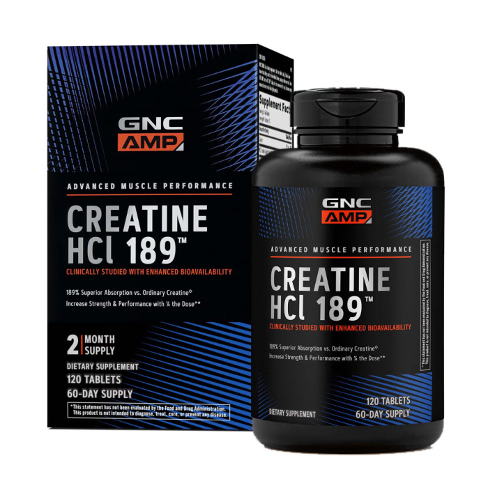 Gnc Amp Creatine Hcl 189, Creatina Hidroclorid Cu Administrare Si Absorbtie Rapida, 120 Tb [1]
