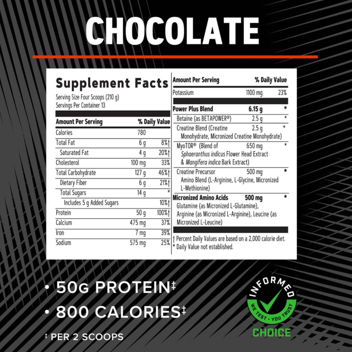Gnc Amp Mass Xxx, Gainer Proteic Cu Aroma De Ciocolata, 2730 G [6]