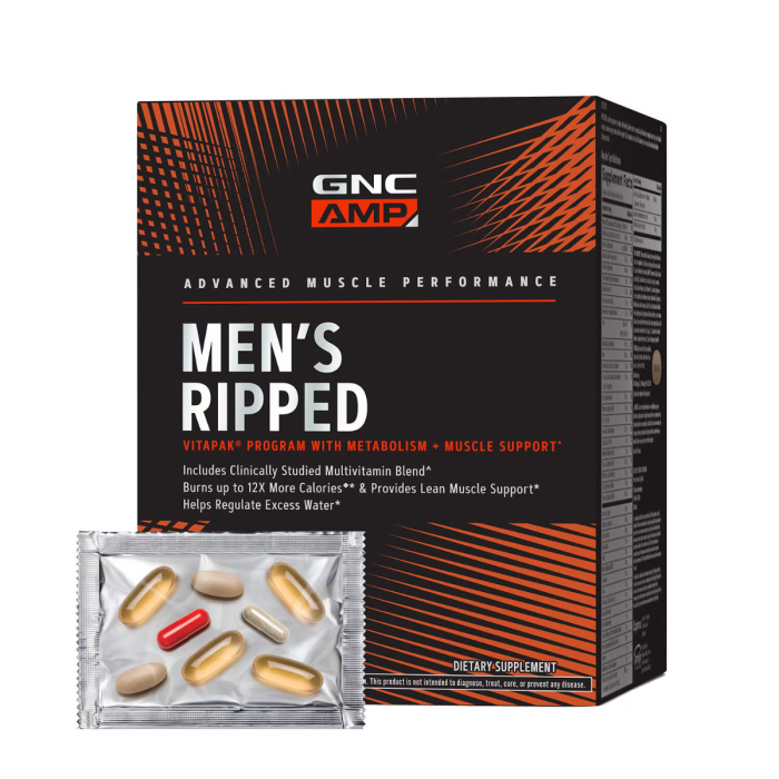 Gnc Amp Men's Ripped Vitapak Program Complex De Multivitamine Pentru Barbati, 30 Pachetele [1]