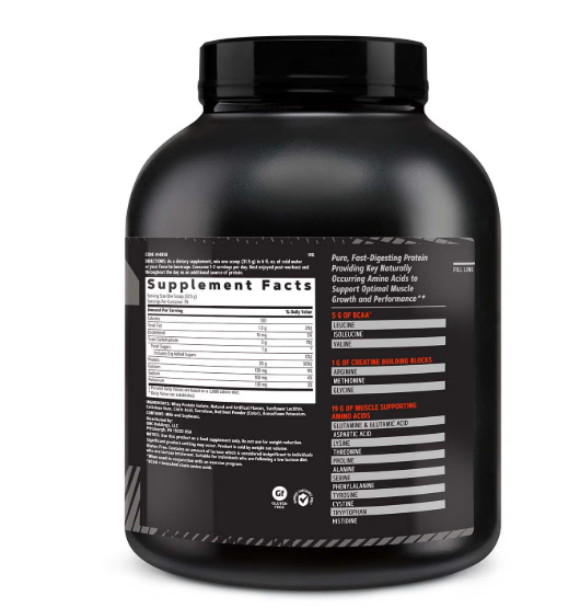 Gnc Amp Pure Isolate, Proteina Izolata Din Zer, Cu Aroma De Capsuni, 2205 G [2]