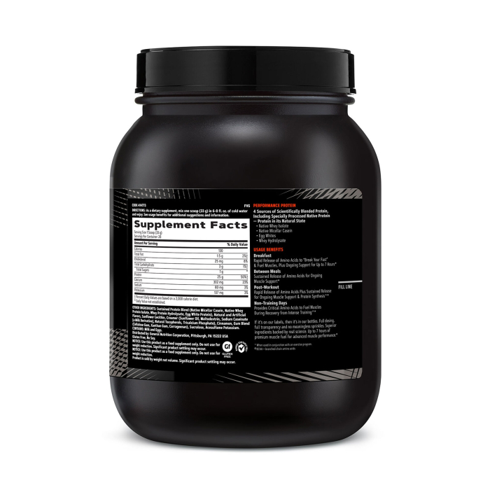 Gnc Amp Sustained Protein Blend Amestec Proteic Cu Aroma De Cereale Cu Scortisoara, 924 G [2]