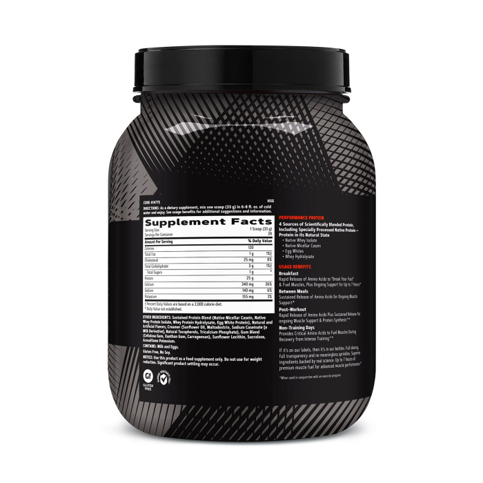 Gnc Amp Sustained Protein Blend Amestec Proteic Cu Aroma De Pufuleti Cu Unt De Arahide, 924 G [2]