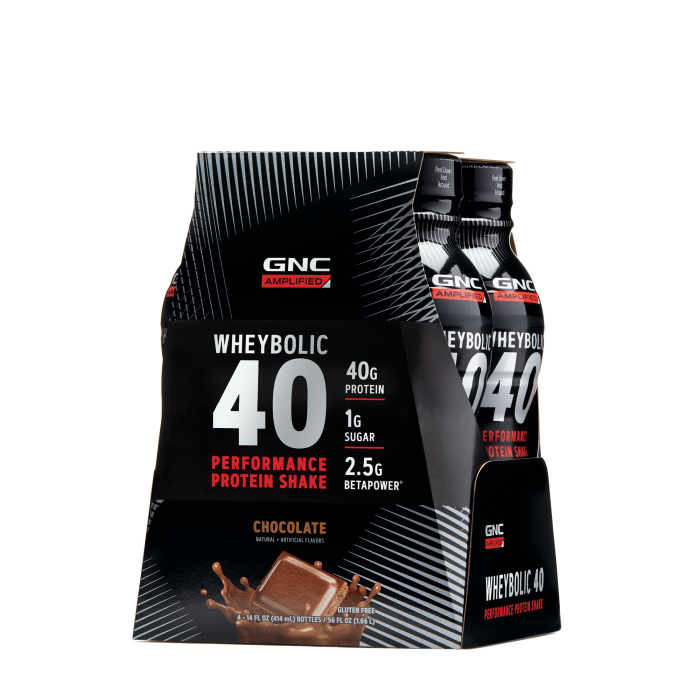Gnc Amp Wheybolic 40, Shake Proteic Rtd Cu Aroma De Ciocolata, 414 Ml [2]