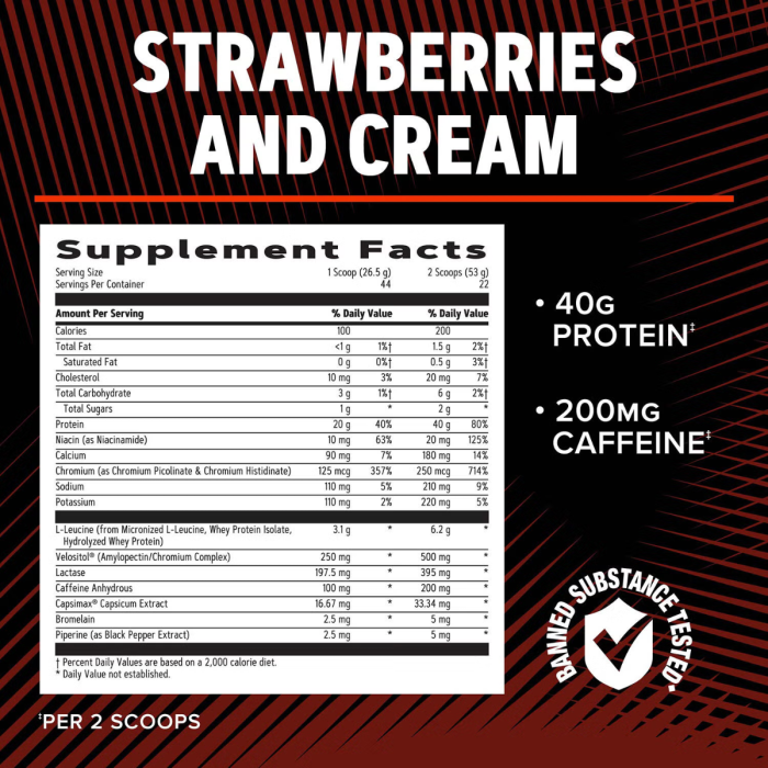 Gnc Amp Wheybolic Ripped, Proteina Din Zer, Cu Aroma De Crema De Capsuni, 477 G [6]