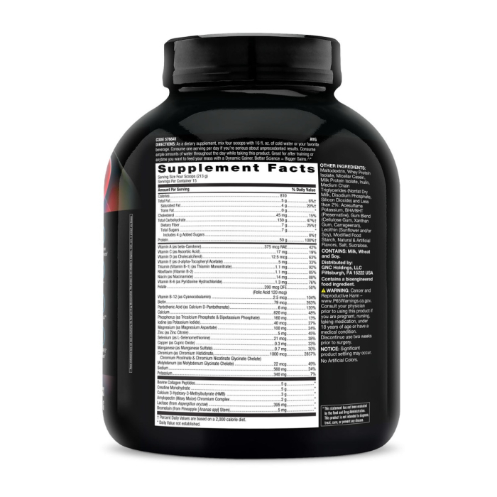 Gnc Beyond Raw Dynamic Gainer High-tech Mass Gainer, Gainer Proteic Cu Aroma De Cheesecake De Vanilie, 3195 G [2]