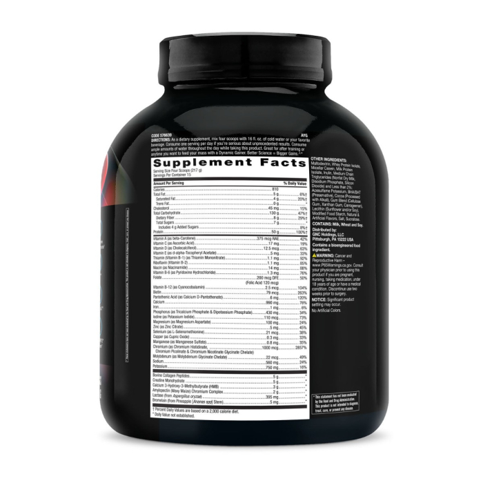 Gnc Beyond Raw Dynamic Gainer High-tech Mass Gainer, Gainer Proteic Cu Aroma De Ecler Cu Ciocolata, 3255 G [2]