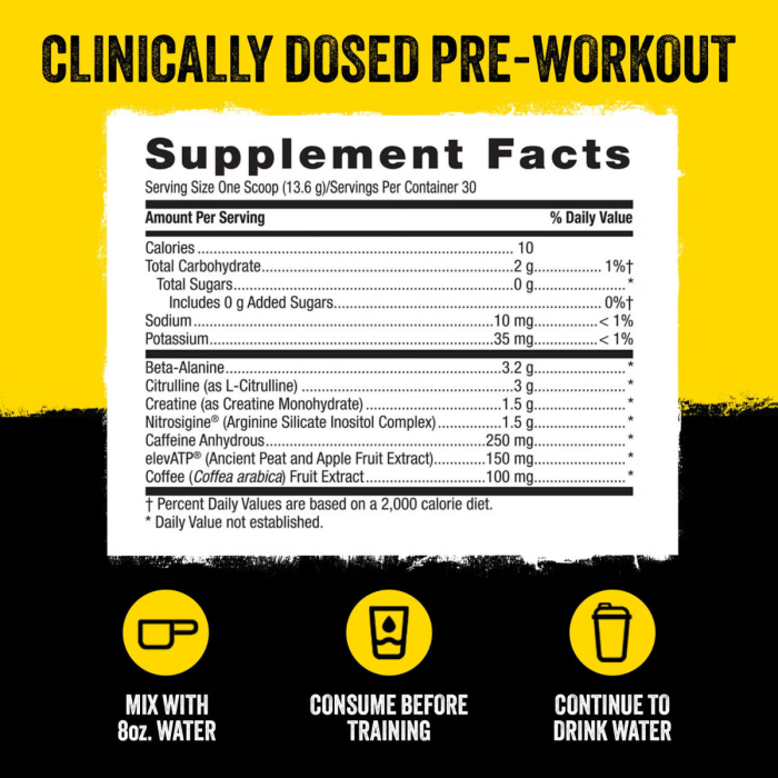 Gnc Beyond Raw Lit, Formula Pre-workout, Cu Aroma De Pepene, 402 G [3]