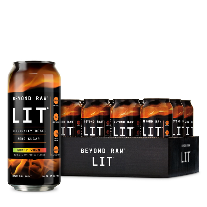 Gnc Beyond Raw Lit On The Go Gummy Worm, Bautura Pre-workout Rtd, 473 Ml          [3]