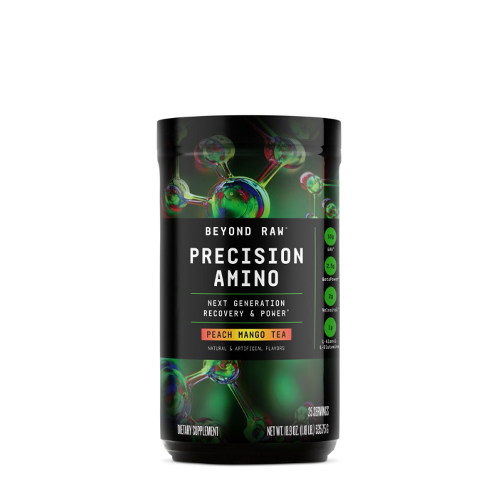 Gnc Beyond Raw Precision Amino, Aminoacizi Cu Aroma De Ceai De Piersici Si Mango, 535.75 G [1]