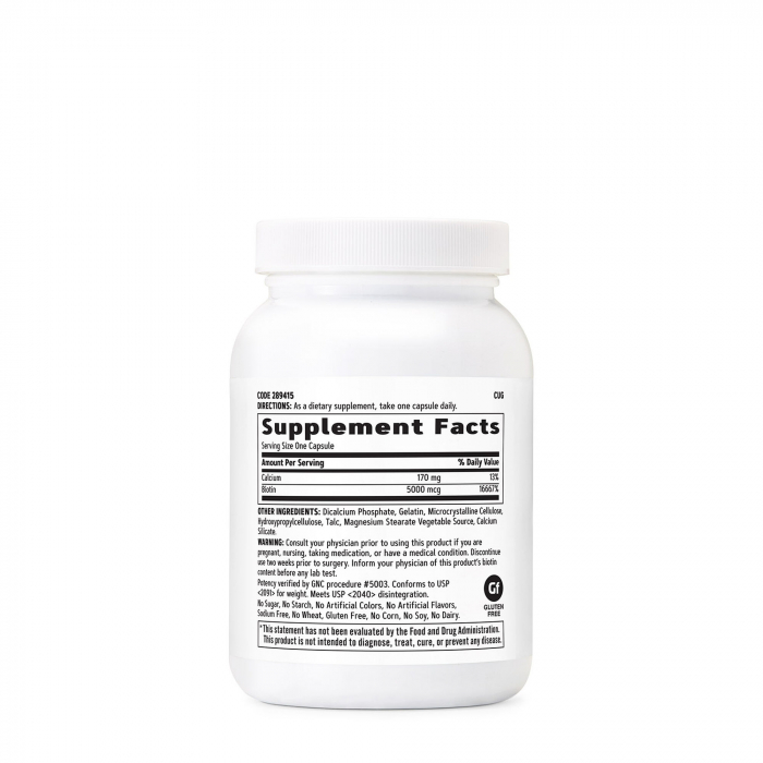 Gnc Biotin 5000 Mcg, Biotina, 120 Cps [2]