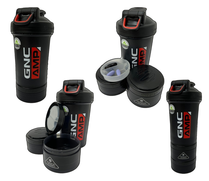 Gnc Blender Bottle Shaker Cup V2, Prostak Compartiment Pentru Suplimente, 450 Ml [2]