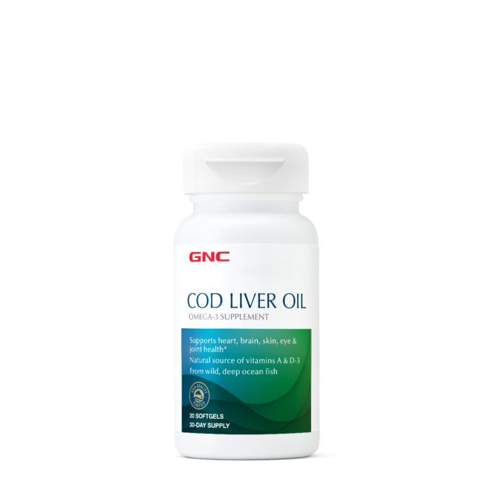 Gnc Cod Liver Oil, Ulei Din Ficat De Cod, 400 Mg, 30 Cps [1]