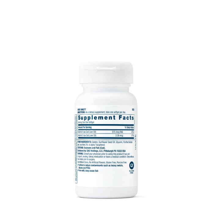 Gnc Cod Liver Oil, Ulei Din Ficat De Cod, 400 Mg, 30 Cps [2]