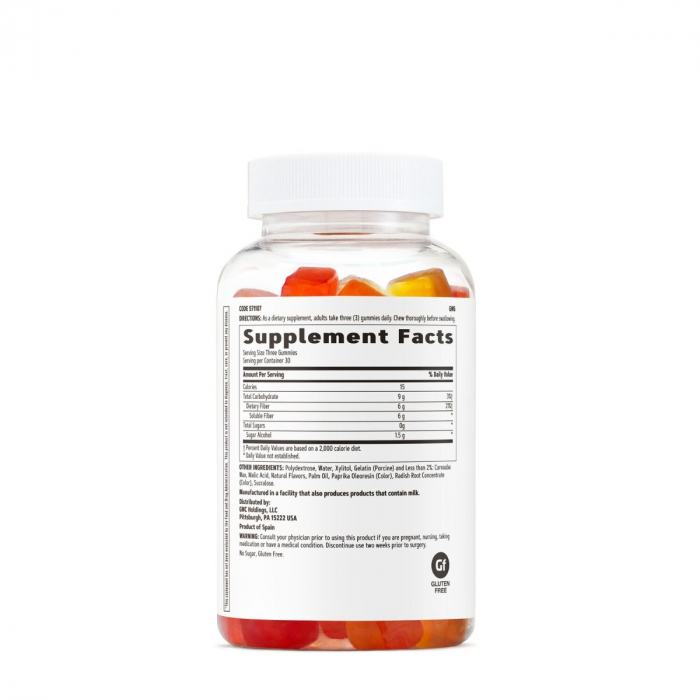 Gnc Fiber Gummy, Jeleuri Cu Fibre Cu Aroma De Fructe Asortate, 90 Jeleuri [2]