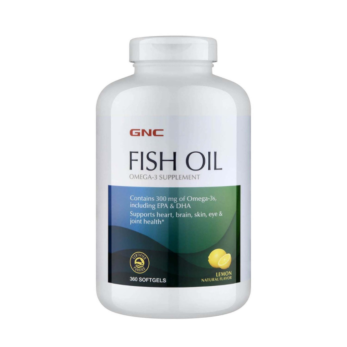 Gnc Fish Oil, Ulei De Peste Cu Aroma Naturala De Lamaie, 360 Cps [1]