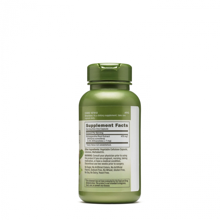Gnc Herbal Plus Ashwagandha Extract 470 Mg, 100 Cps [2]