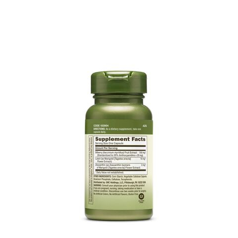 Gnc Herbal Plus Bilberry Extract & Lutein, Extract De Afine Si Luteina, 60 Cps [2]