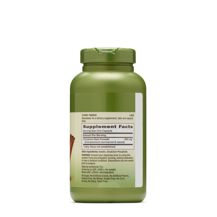 Gnc Herbal Plus Cinnamon Bark 500 Mg, Scortisoara, 200 Cps [2]