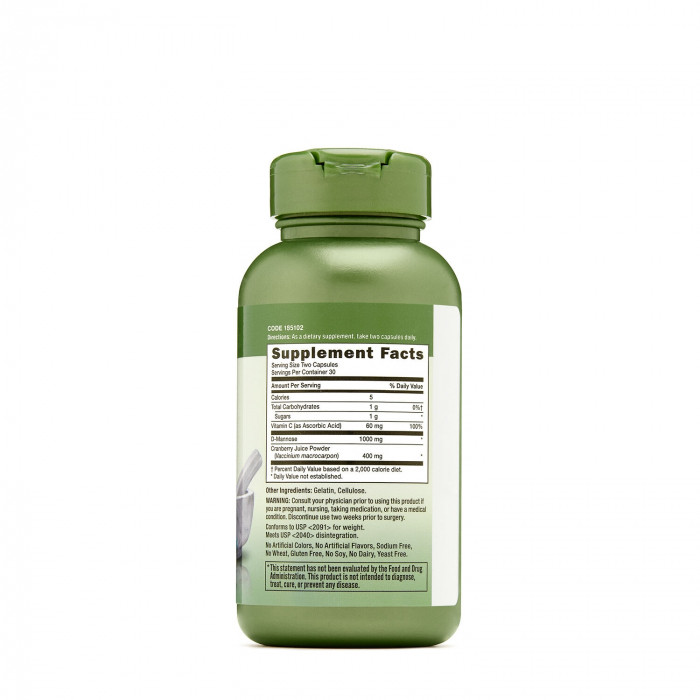 Gnc Herbal Plus Cranberry & D-mannose, Merisor Si D-manoza Cu Vitamina C, 60 Cps [2]