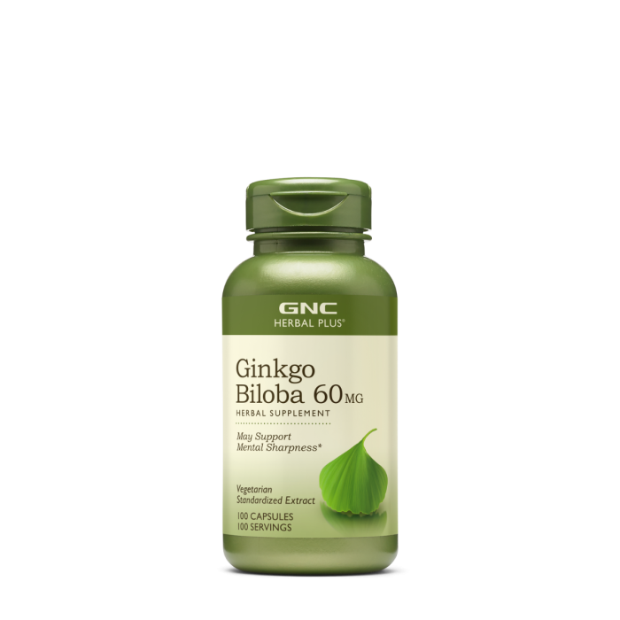 Gnc Herbal Plus Ginkgo Biloba 60 Mg, 100 Cps [1]